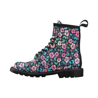 Pink Hibiscus Hawaiian Flower Women's Boots