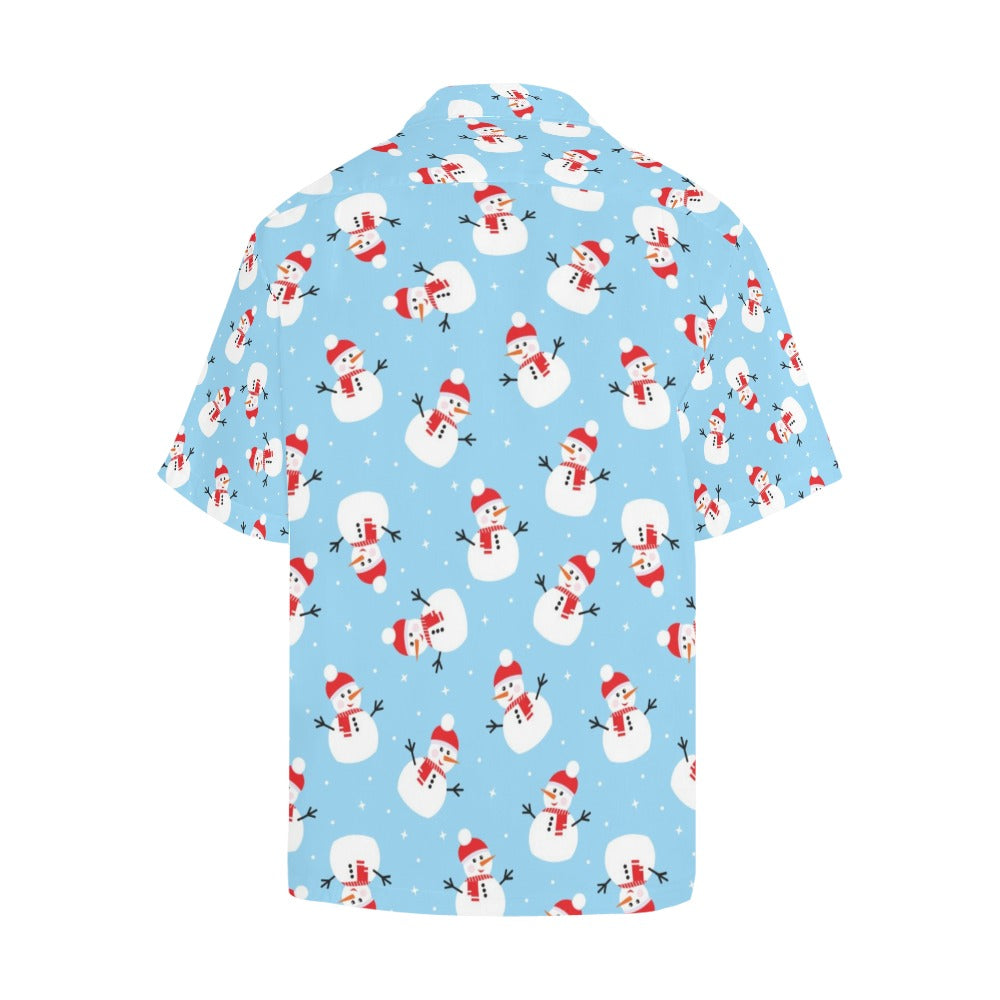 Snowman Print Design LKS305 Men's Hawaiian Shirt