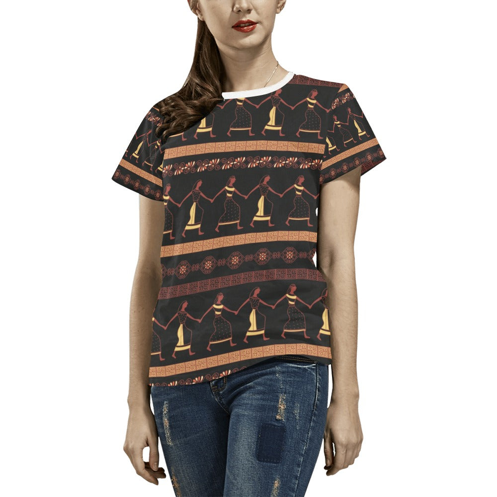 Ancient Greek Human Print Design LKS306 Women's  T-shirt