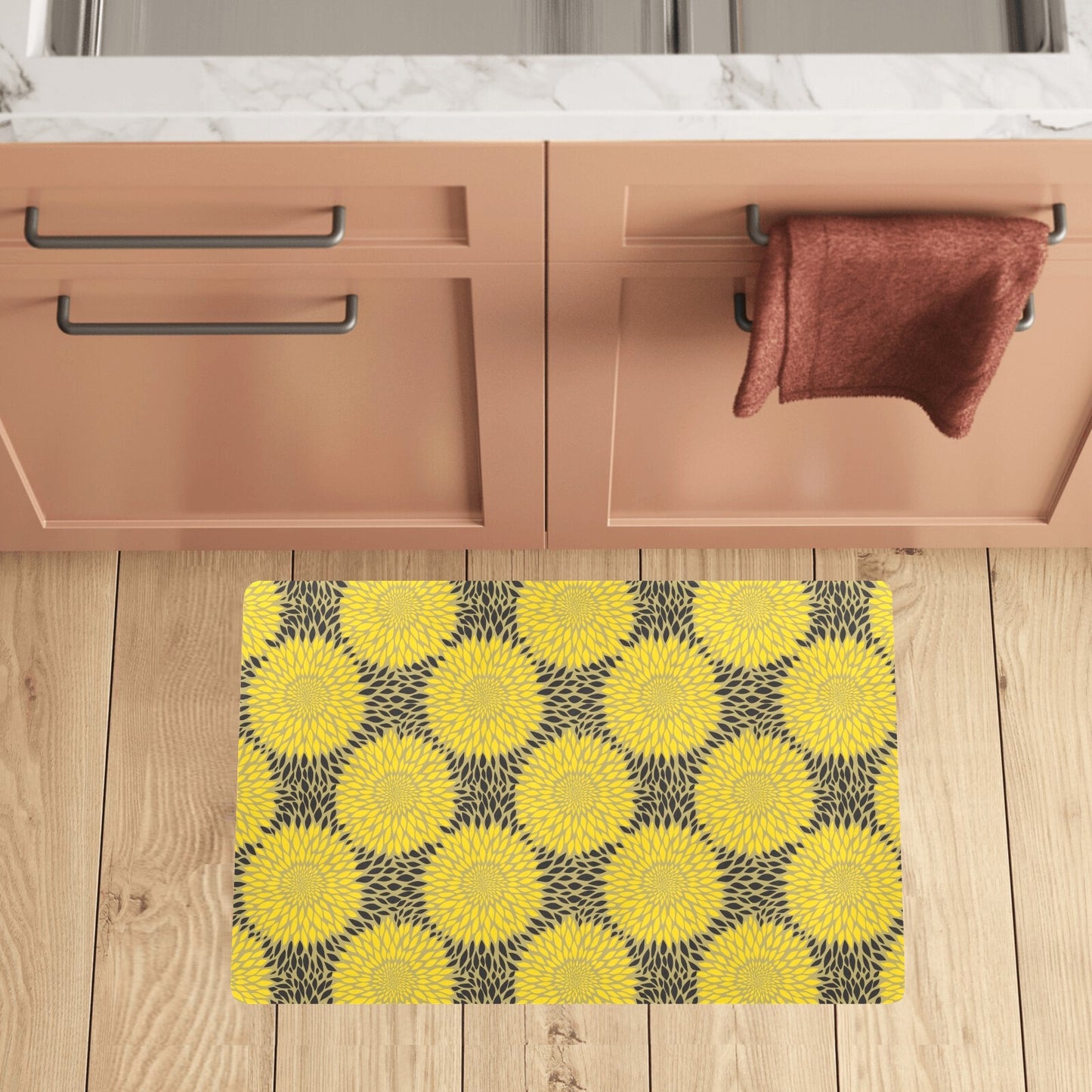 Sunflower Pattern Print Design SF06 Kitchen Mat