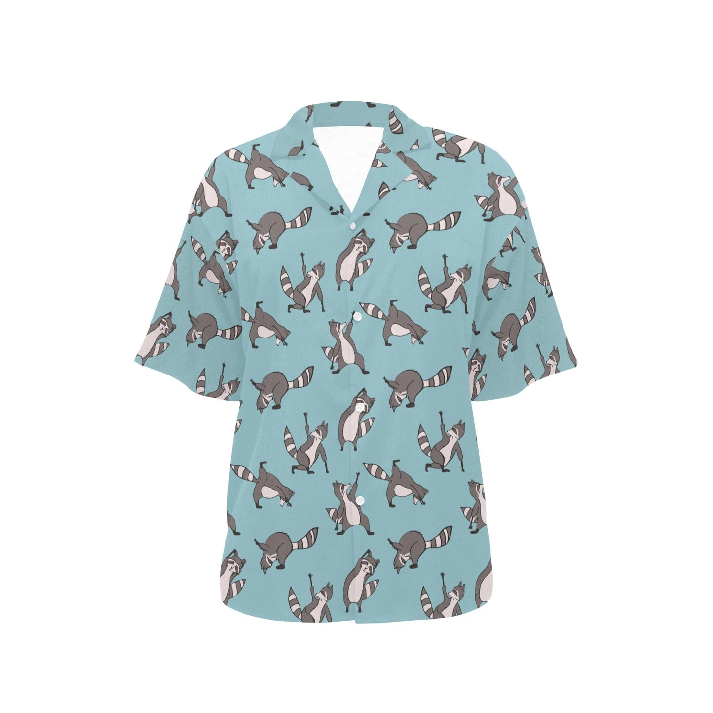 Raccoon Pattern Print Design A07 Women's Hawaiian Shirt