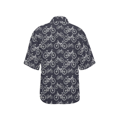 Mountain bike Pattern Print Design 02 Women's Hawaiian Shirt