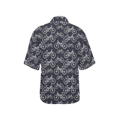 Mountain bike Pattern Print Design 02 Women's Hawaiian Shirt