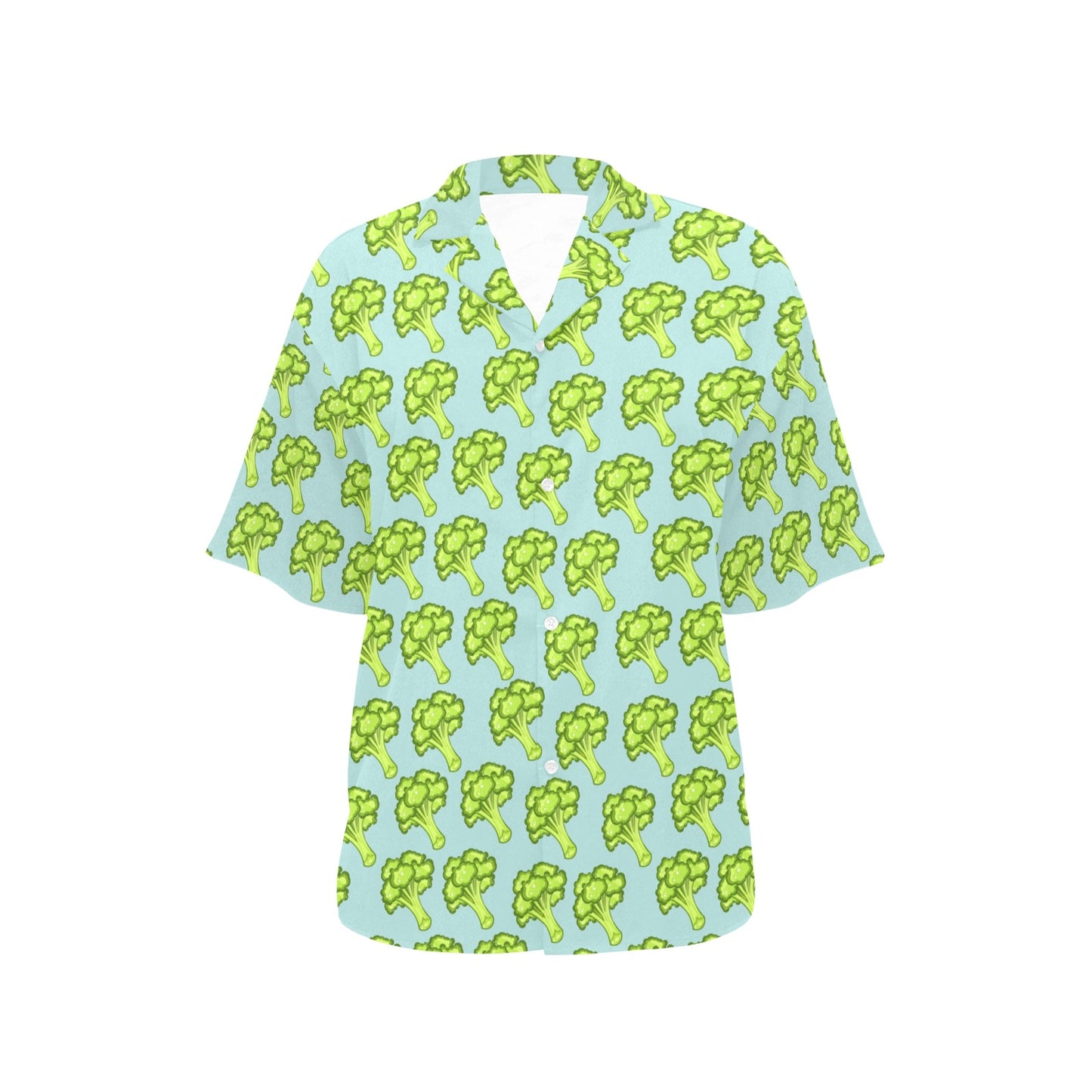 Broccoli Pattern Print Design 02 Women's Hawaiian Shirt