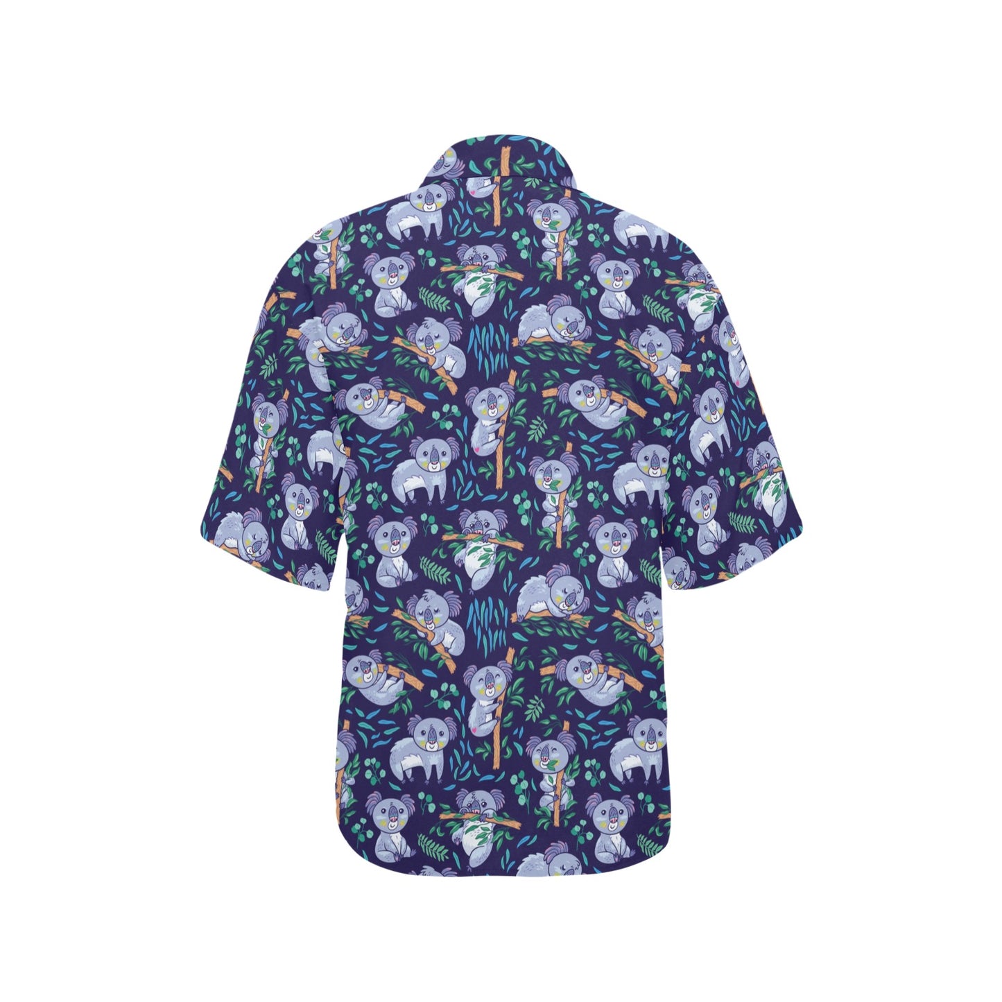 Koala Themed Design Print Women's Hawaiian Shirt