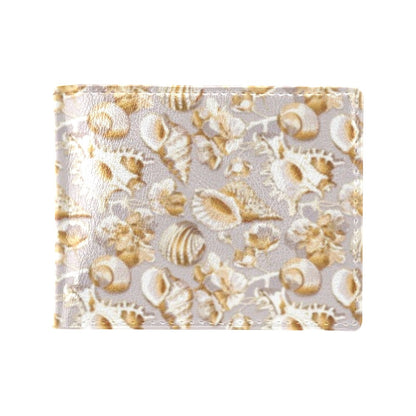 Seashell Print Design LKS309 Men's ID Card Wallet