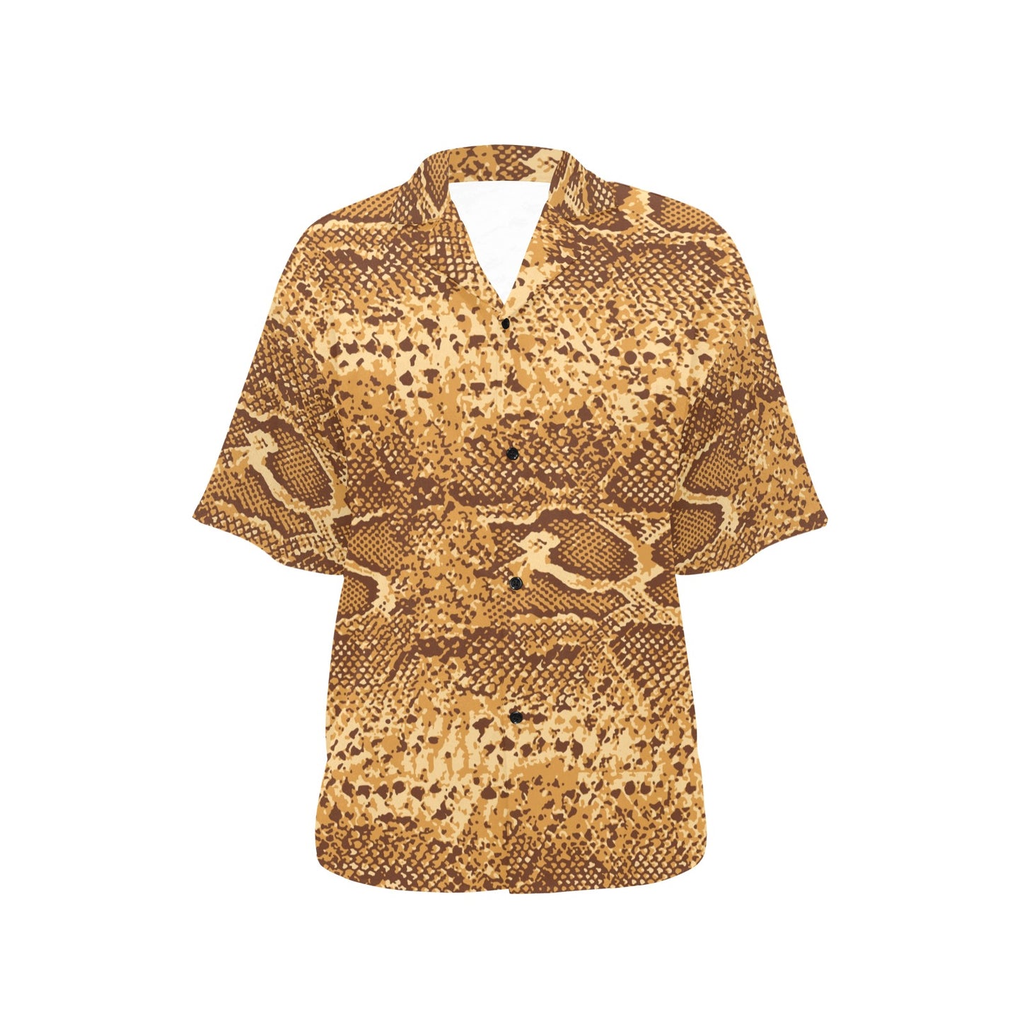 Python Brown Pattern Print Design A03 Women's Hawaiian Shirt