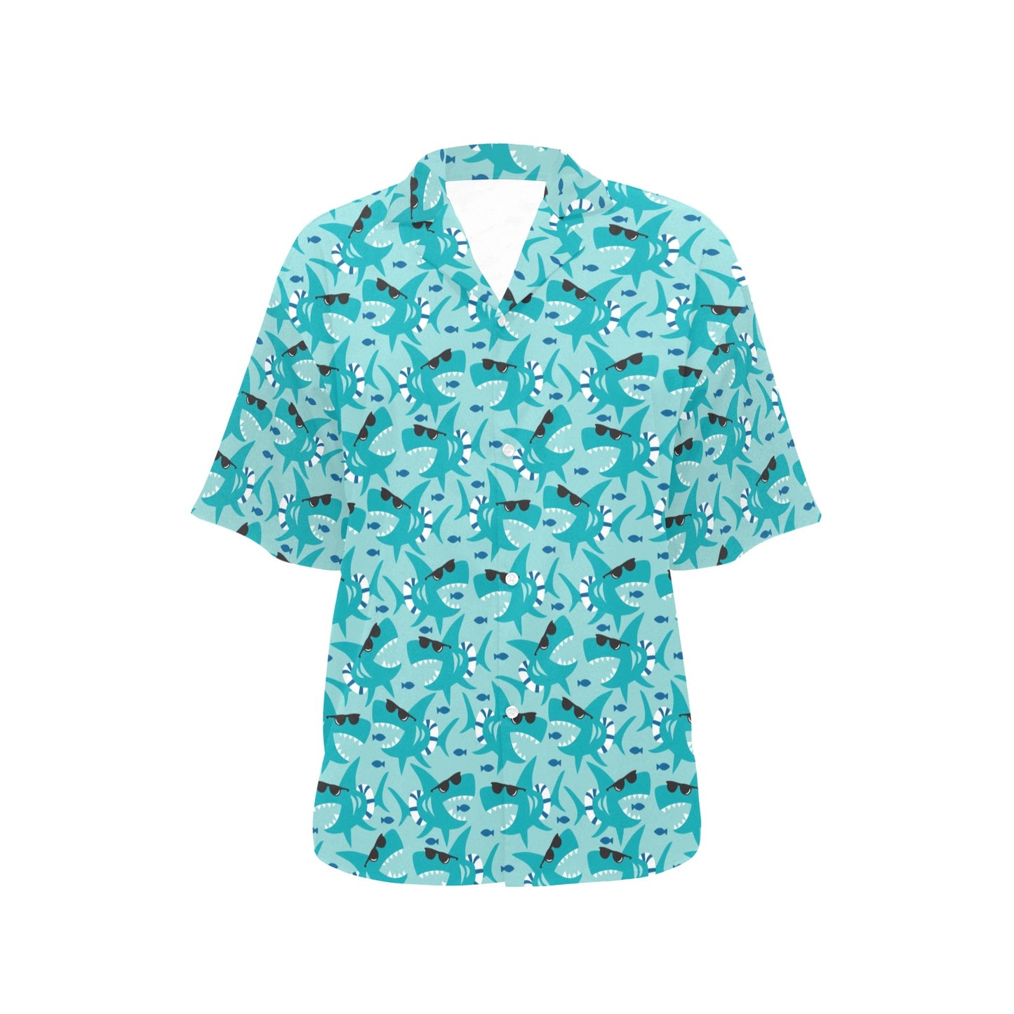 Shark Cute Print Design LKS302 Women's Hawaiian Shirt