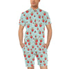 Angel Wings Heart Pattern Print Design 02 Men's Romper