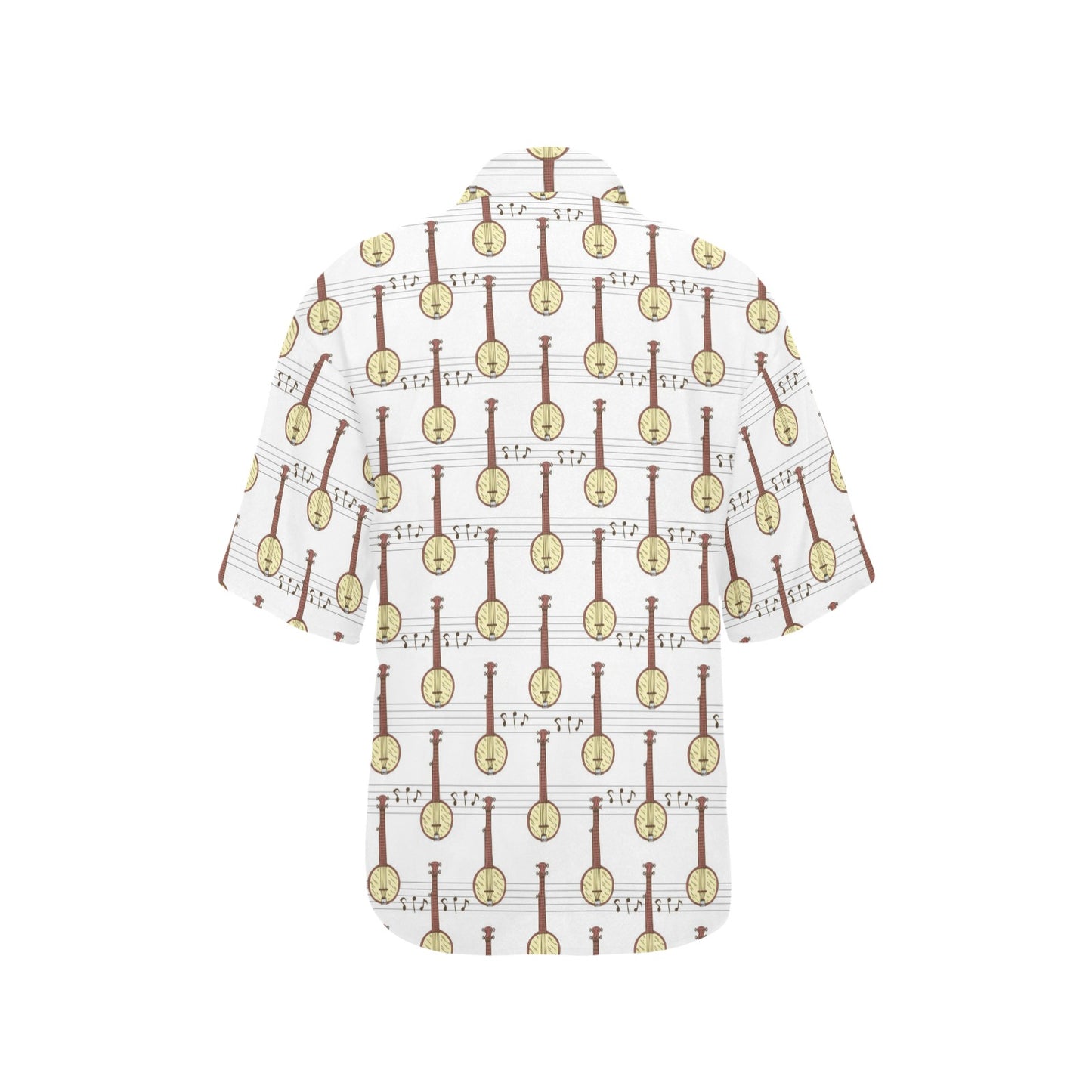 Banjo Print Design LKS402 Women's Hawaiian Shirt