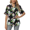 Apple blossom Pattern Print Design AB07 Women's Hawaiian Shirt