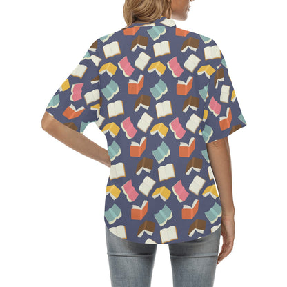 Book Pattern Print Design 01 Women's Hawaiian Shirt