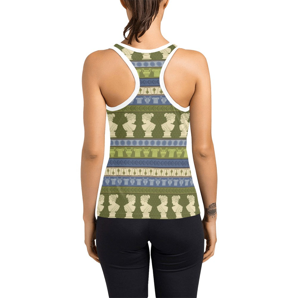 Ancient Greek Statue Print Design LKS301 Women's Racerback Tank Top
