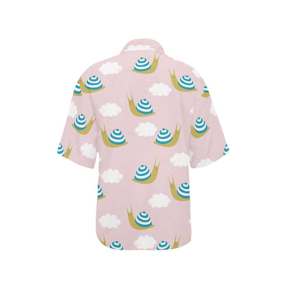 Snail Pattern Print Design 02 Women's Hawaiian Shirt