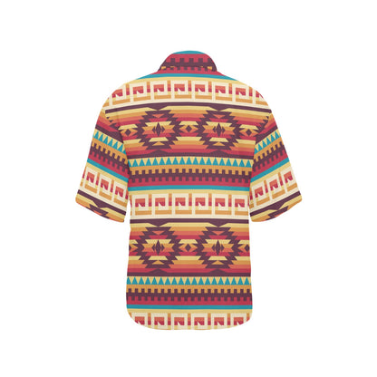 Tribal Aztec Vintage Women's Hawaiian Shirt