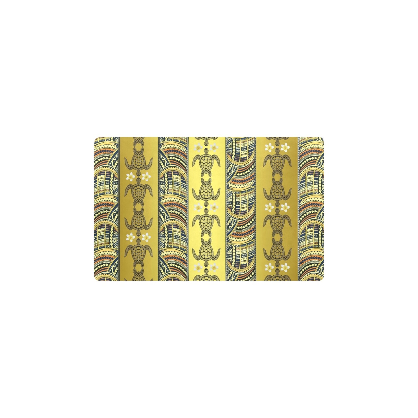 Polynesian Turtle Hawaiian Design Print Kitchen Mat