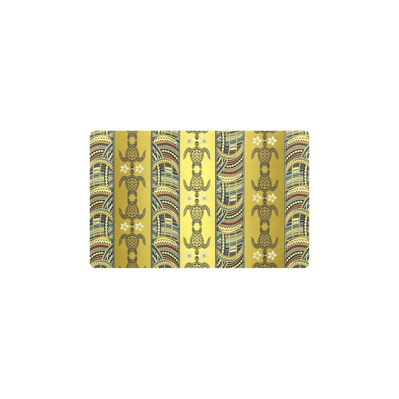 Polynesian Turtle Hawaiian Design Print Kitchen Mat