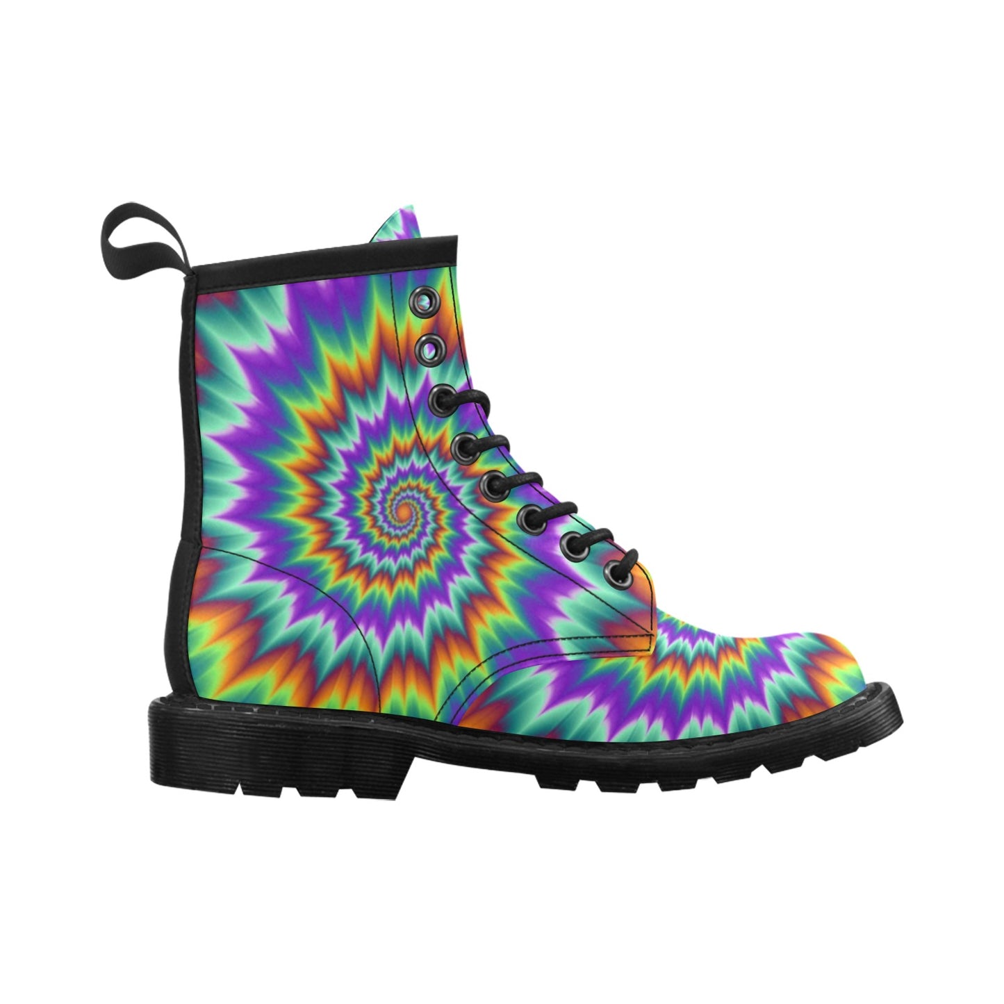 Optical illusion Pulsing fiery spirals Women's Boots