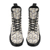 Elegant Grey Flower Print Women's Boots