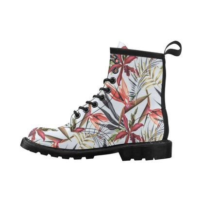 Tropical Flower Pattern Print Design TF021 Women's Boots
