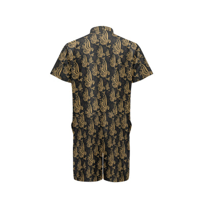 Owl Tribal Polynesian Design Print Men's Romper