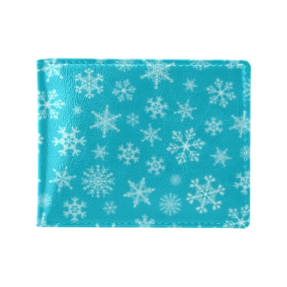 Snowflake Print Design LKS304 Men's ID Card Wallet