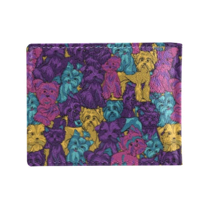 Yorkshire Terriers Print Design LKS3010 Men's ID Card Wallet