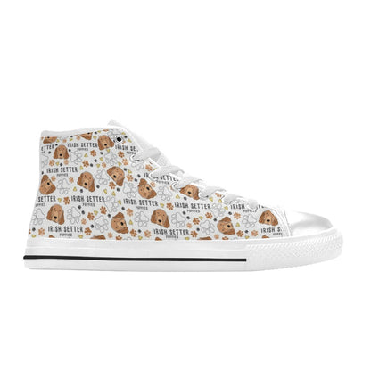 Setters Irish Print Design LKS301 High Top Women's White Shoes