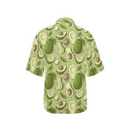 Avocado Pattern Print Design AC03 Women's Hawaiian Shirt