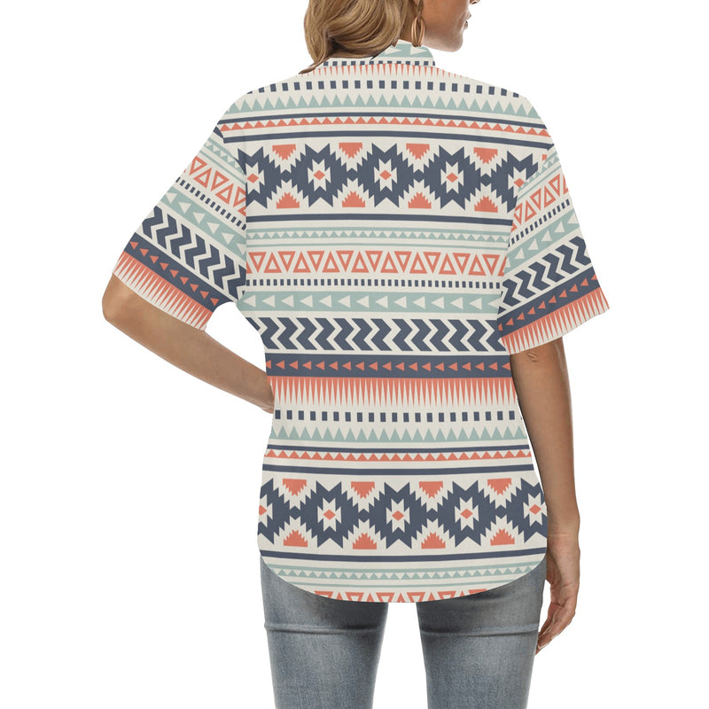 Tribal Aztec vintage pattern Women's Hawaiian Shirt