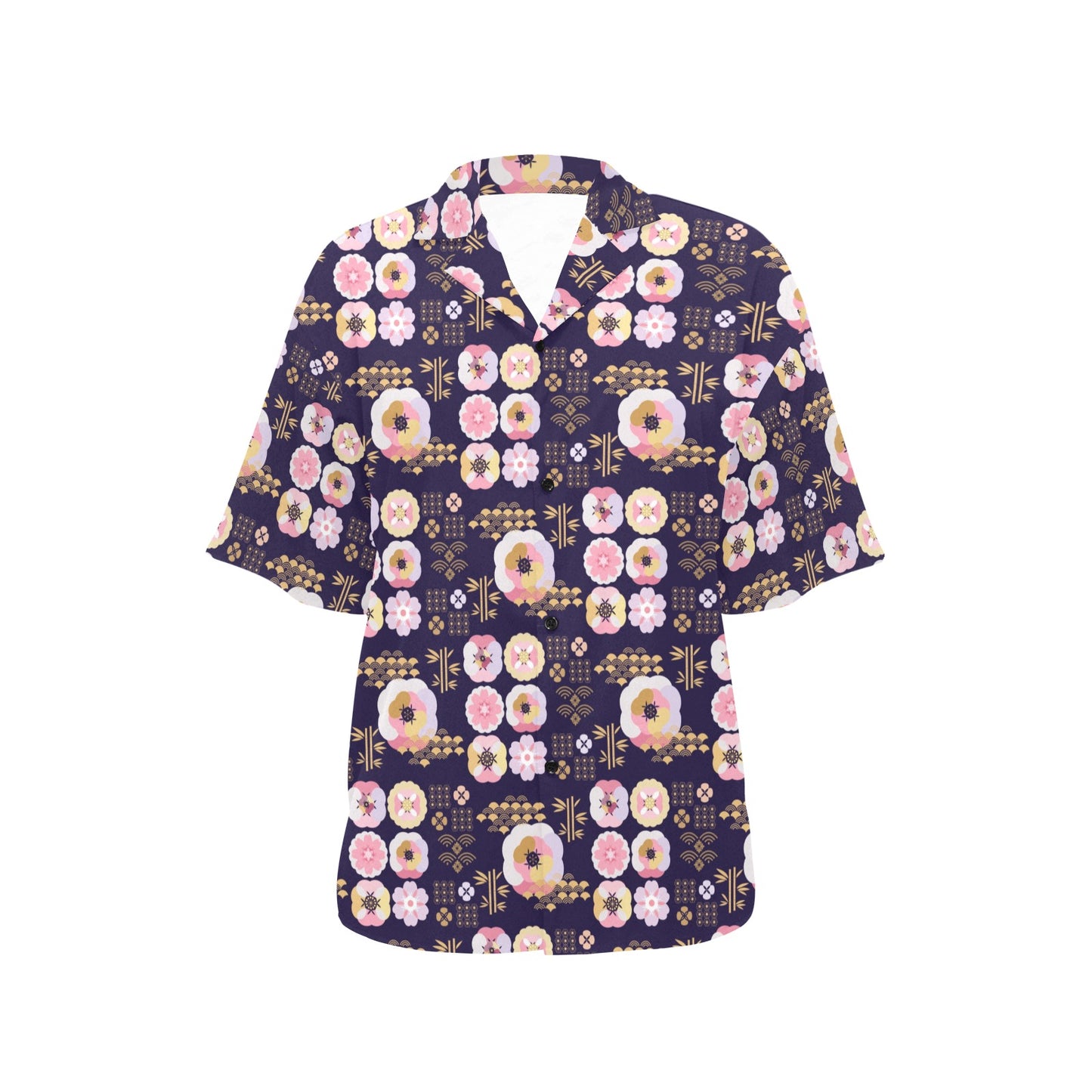 Sakura Japan Style Print Design LKS302 Women's Hawaiian Shirt