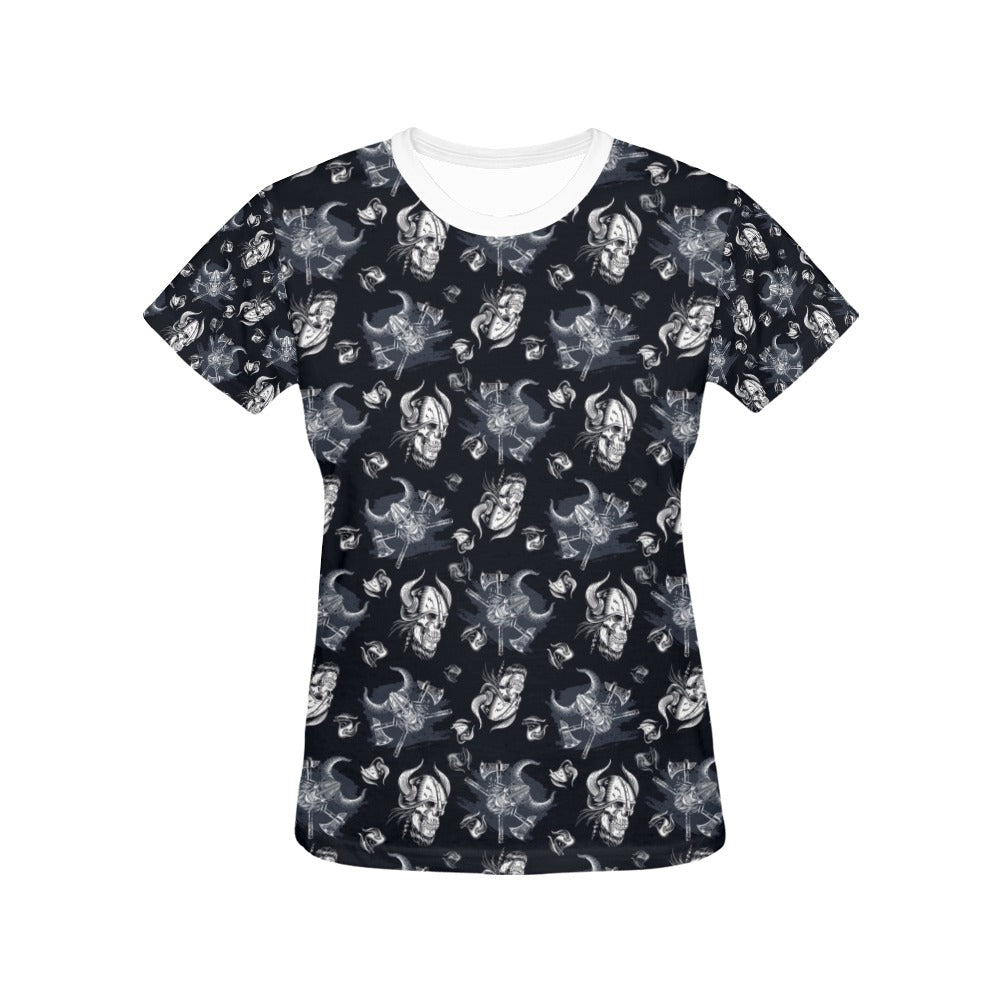 Vikings Print Design LKS304 Women's  T-shirt