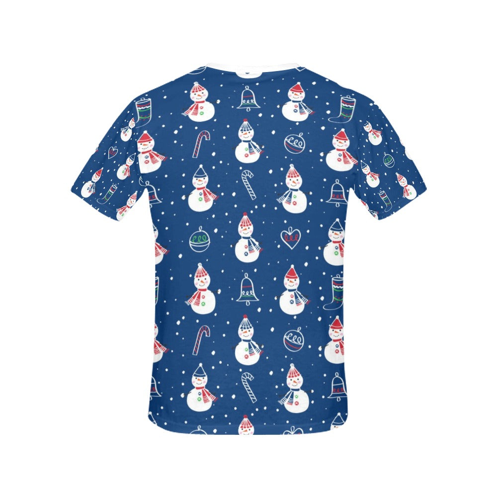 Snowman Print Design LKS306 Women's  T-shirt