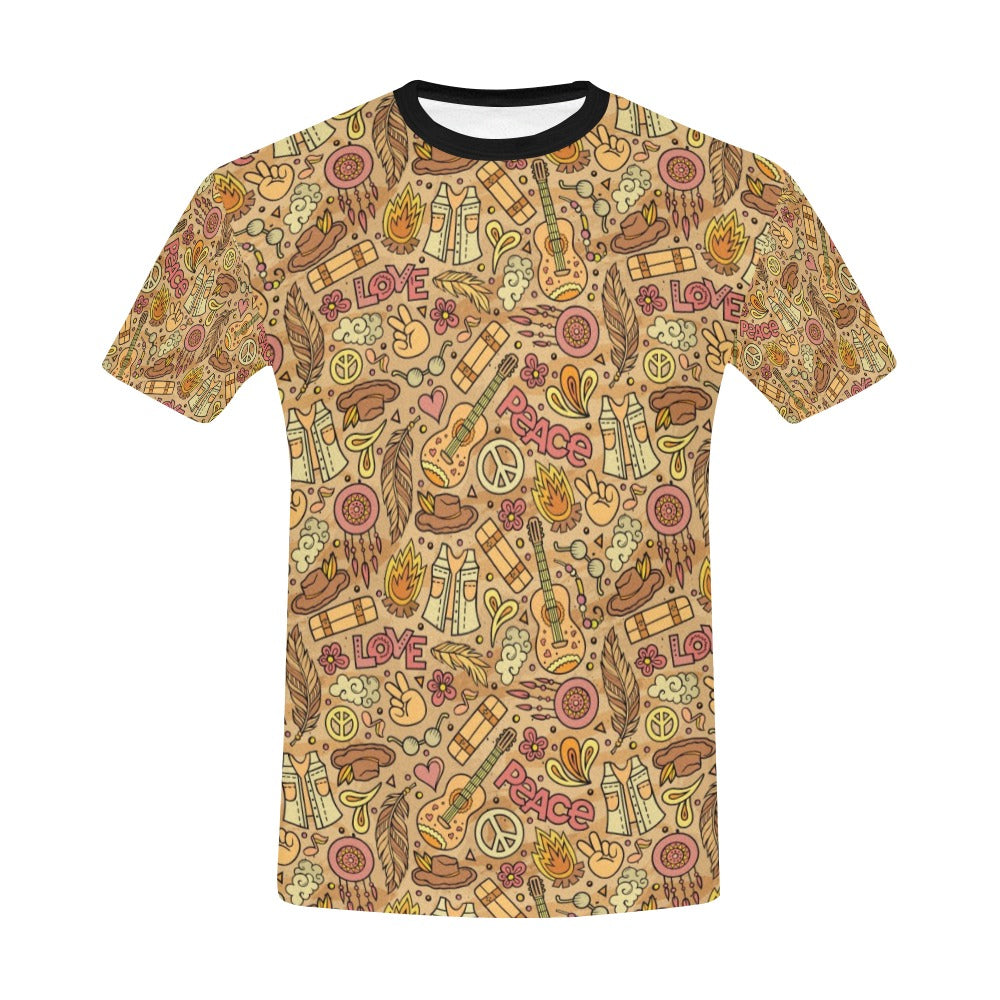 Hippie Print Design LKS305 Men's All Over Print T-shirt