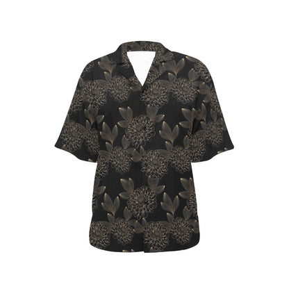 Dahlia Pattern Print Design DH04 Women's Hawaiian Shirt