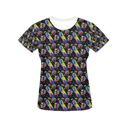 Skateboard Print Design LKS304 Women's  T-shirt