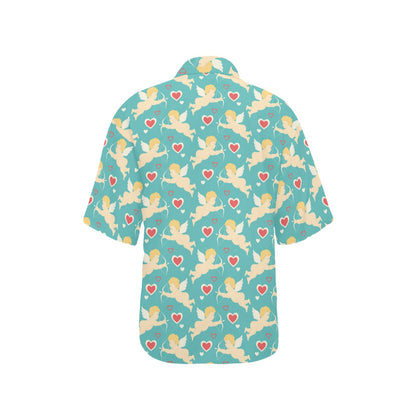 Cupid Pattern Print Design 01 Women's Hawaiian Shirt