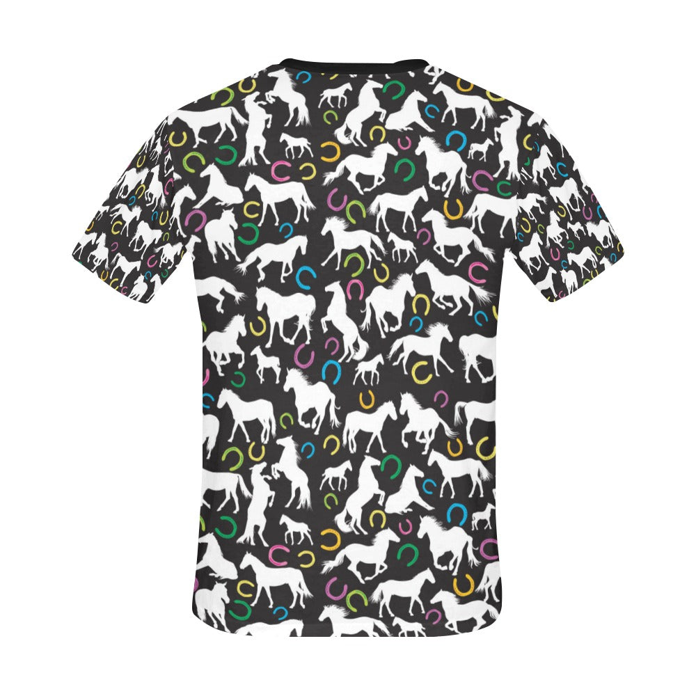 Horse Hoof Colorful Print Design LKS301 Men's All Over Print T-shirt