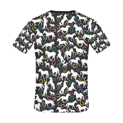 Horse Hoof Colorful Print Design LKS301 Men's All Over Print T-shirt