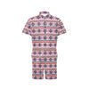 Indian Navajo Neon Themed Design Print Men's Romper