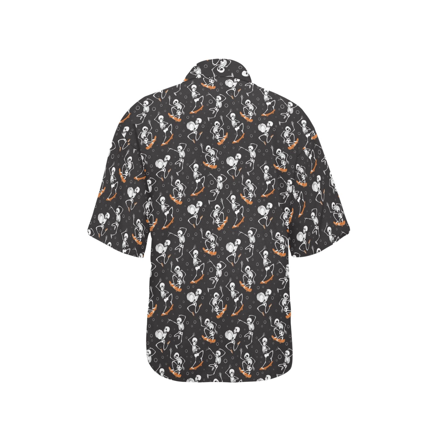 Skateboard With Skeleton Print Design LKS303 Women's Hawaiian Shirt