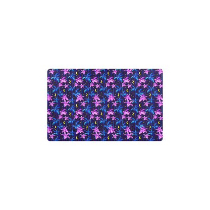 Palm Tree Night Scene Design Print Kitchen Mat