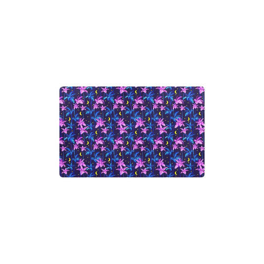 Palm Tree Night Scene Design Print Kitchen Mat