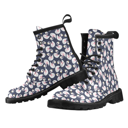 Swan Print Design LKS403 Women's Boots