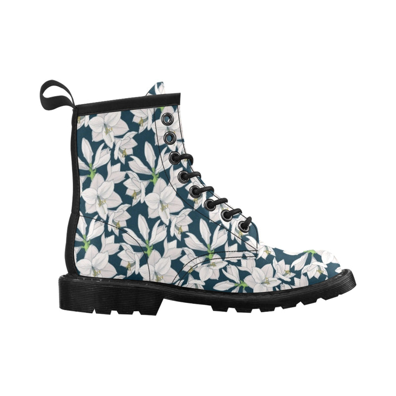 Amaryllis Pattern Print Design AL02 Women's Boots