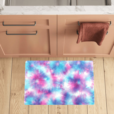 Tie Dye Blue Pink Kitchen Mat