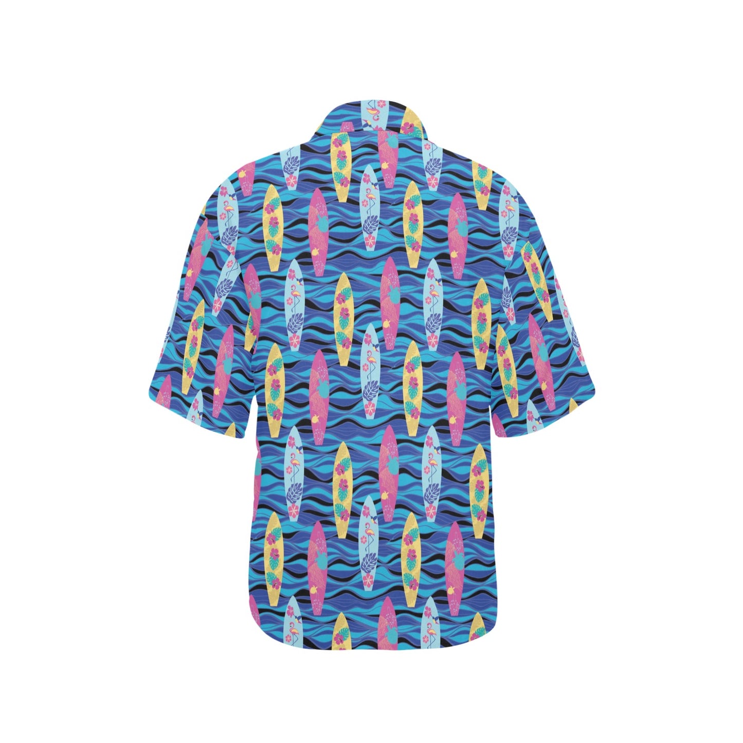 Surfboard Print Design LKS304 Women's Hawaiian Shirt