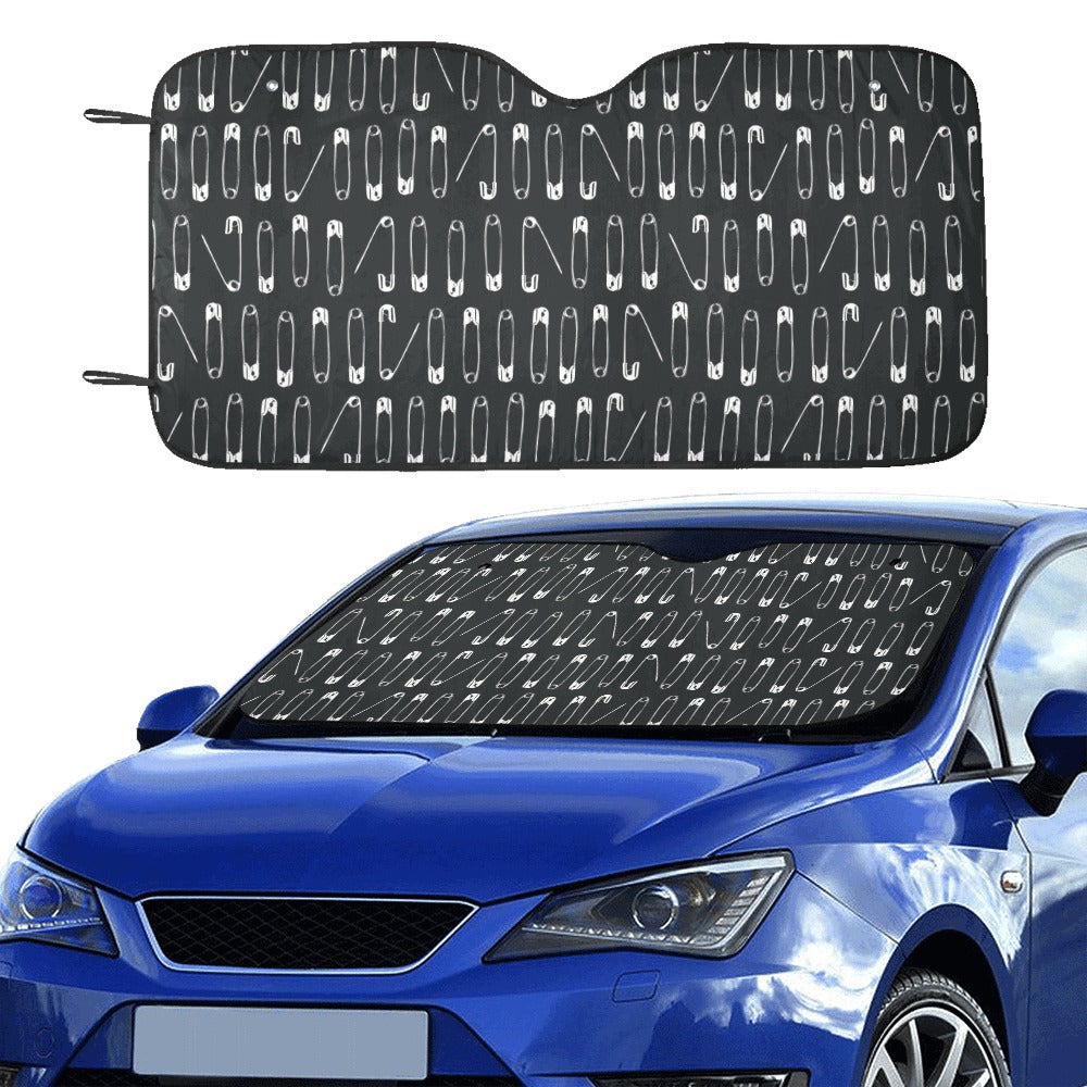 Safety Pin Print Design LKS302 Car front Windshield Sun Shade