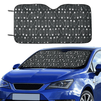 Safety Pin Print Design LKS302 Car front Windshield Sun Shade