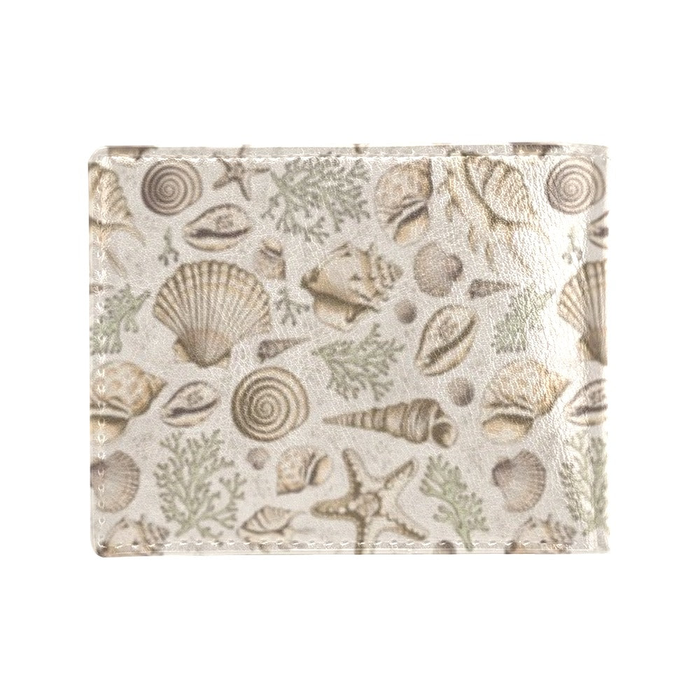 Seashell Print Design LKS304 Men's ID Card Wallet